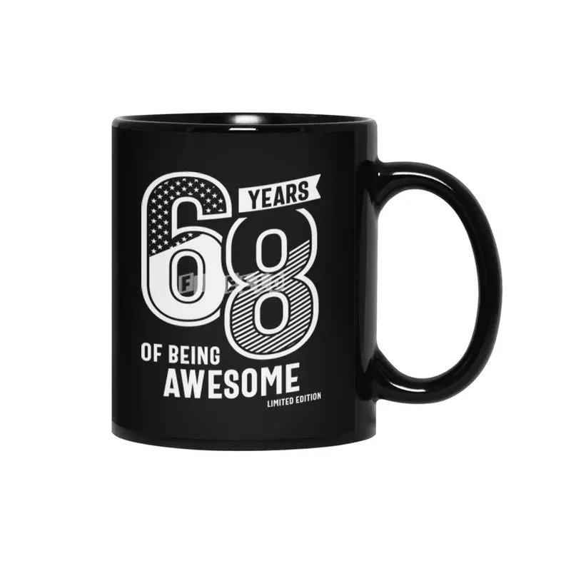 68 Years Of Being Awesome - 68th Birthday Siyah Kupa