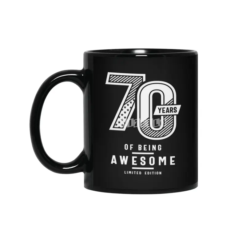 70 Years Of Being Awesome - 70th Birthday Siyah Kupa