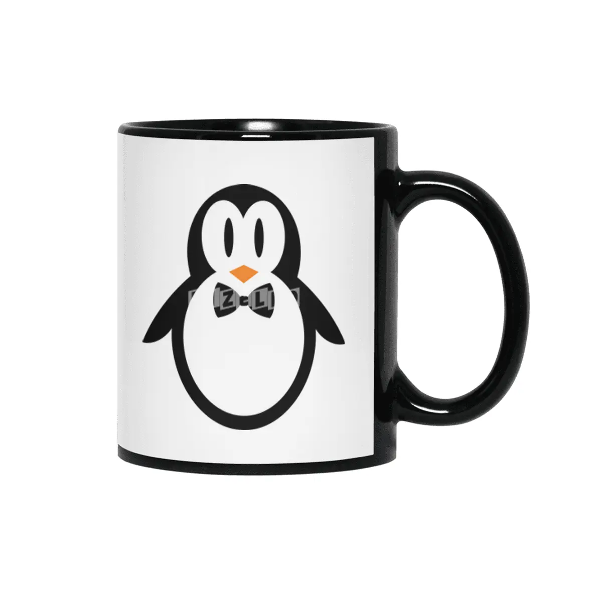 bow tie penguin cute cartoon animal character Siyah Kupa