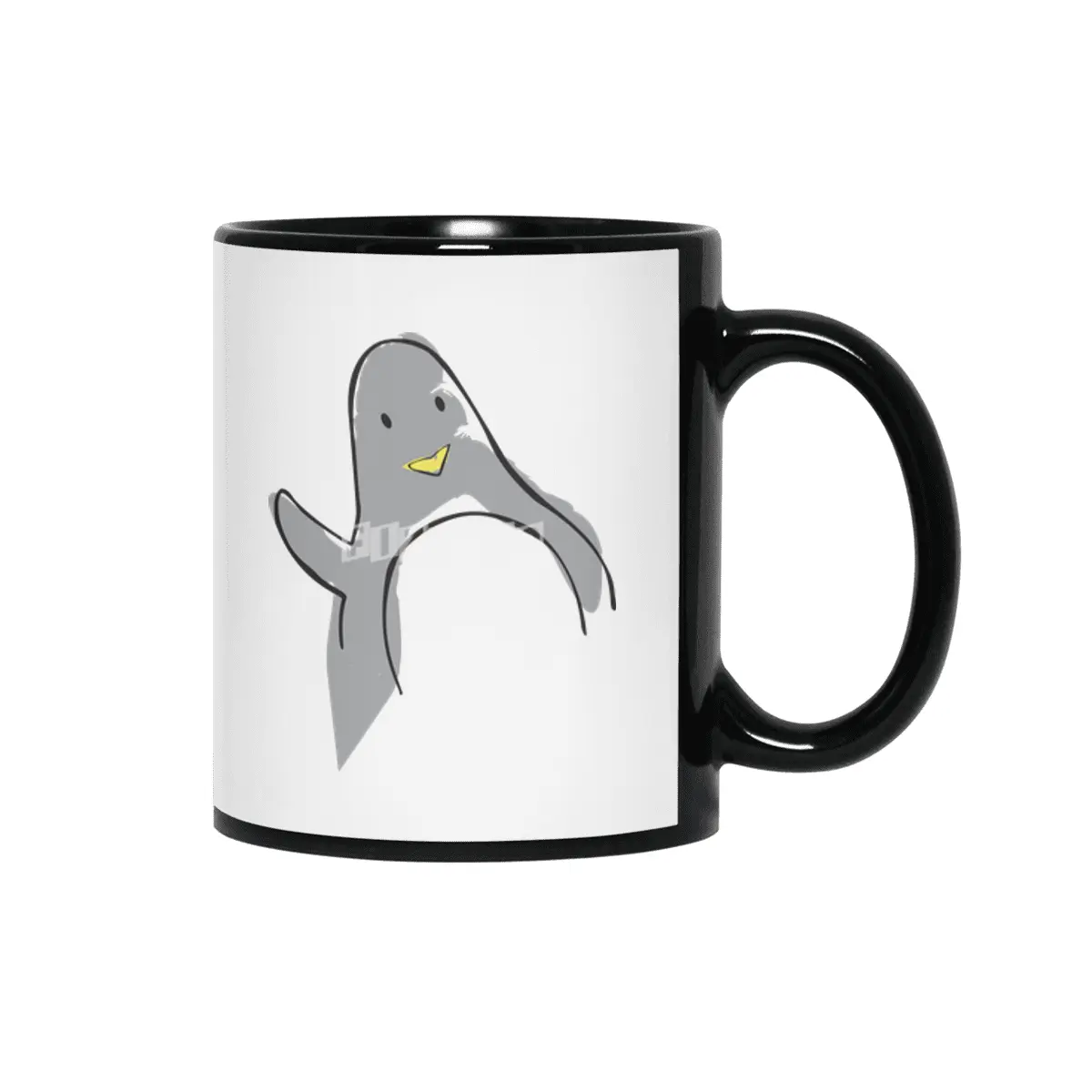 Sir Penguin Waves A Lot Siyah Kupa