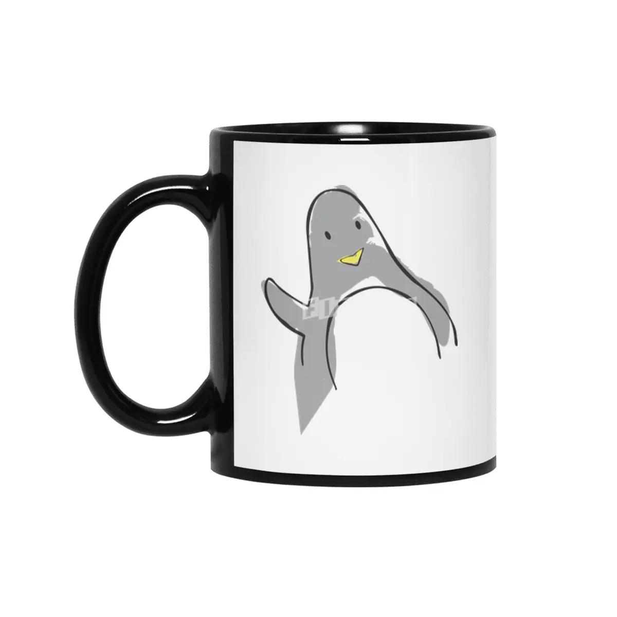 Sir Penguin Waves A Lot Siyah Kupa