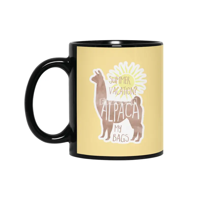 Summer Vacation? Alpaca my bags! Siyah Kupa