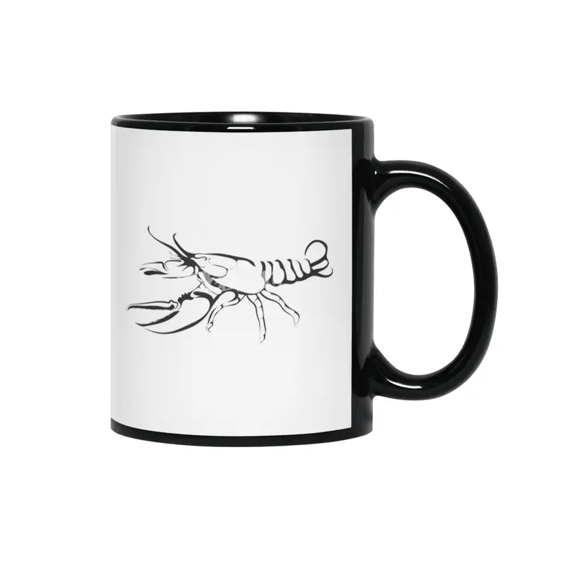 abstract silhouette of lobster Siyah Kupa