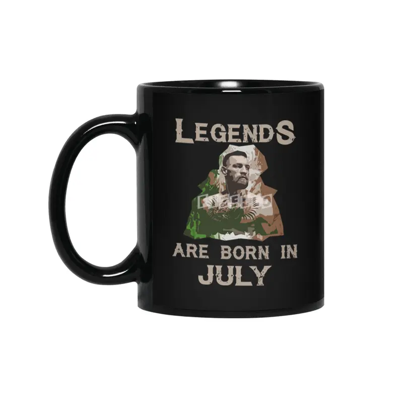 Legends Born in July Siyah Kupa