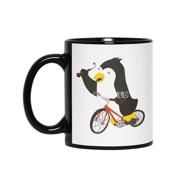 Cycling Penguin (w/ Piano Tuning Lever) Siyah Kupa