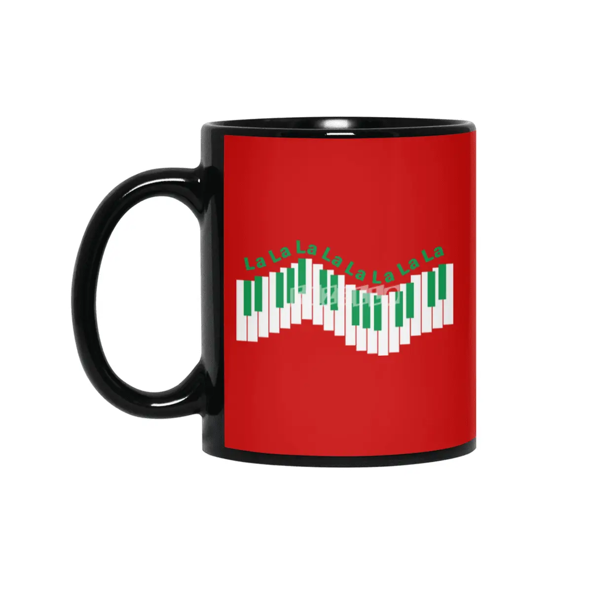 Holiday, Christmas Keyboard Piano - Green Siyah Kupa