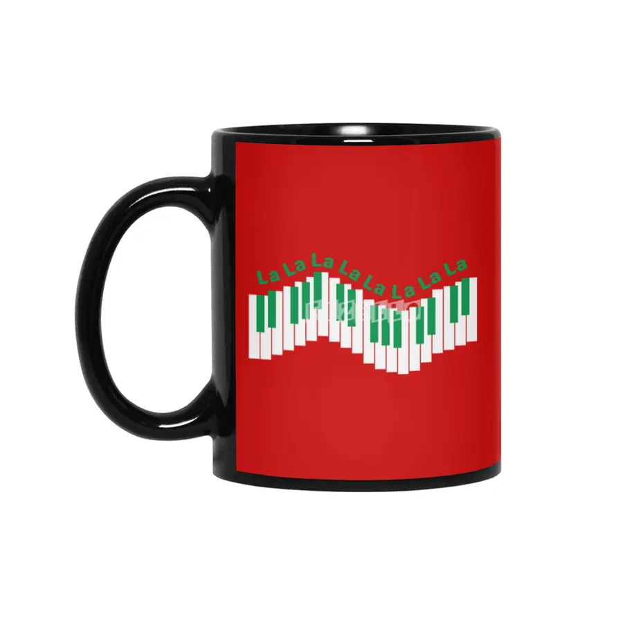 Holiday, Christmas Keyboard Piano - Green Siyah Kupa