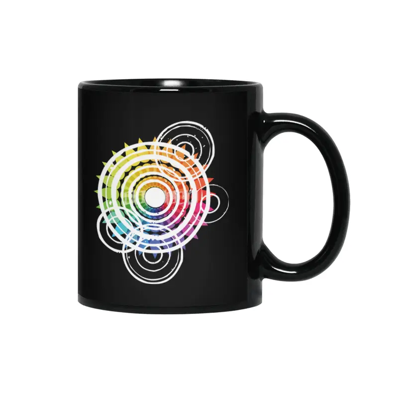 Raindrops Rippling On The Colour Wheel Siyah Kupa