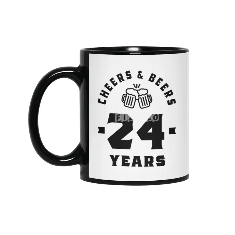 24 Year Old Gift | 24th Birthday Gift Ideas - Mens and Womens Siyah Kupa