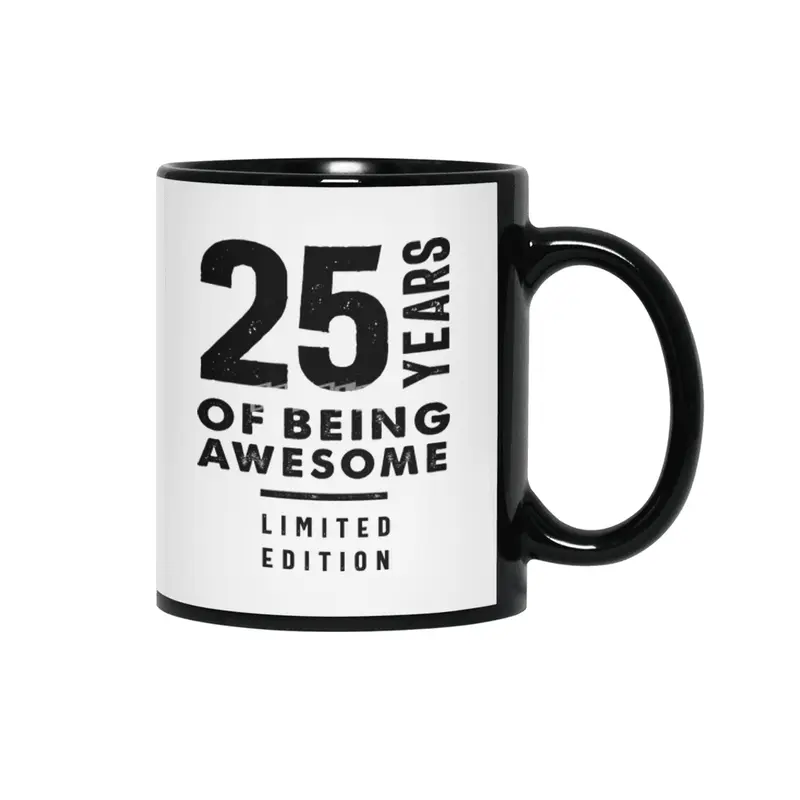 25 Year Old Gift | 25th Birthday Gift Ideas - Mens and Womens Siyah Kupa