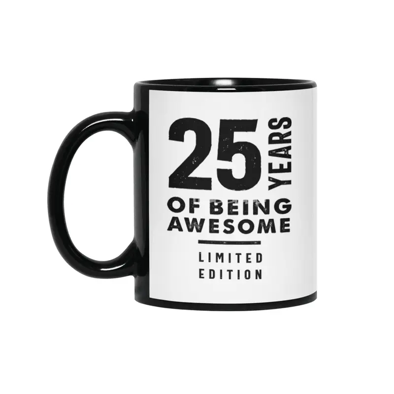 25 Year Old Gift | 25th Birthday Gift Ideas - Mens and Womens Siyah Kupa