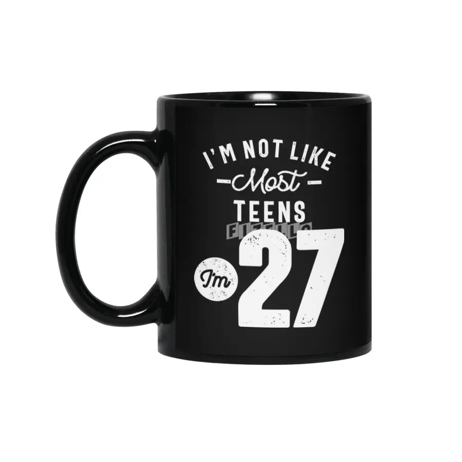 27 Year Old Gift | 27th Birthday Gift Ideas - Mens and Womens Siyah Kupa
