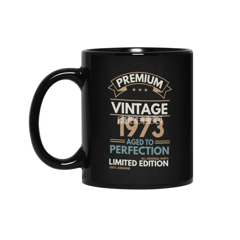 50th Birthday 1973 Funny Year Old Vintage Siyah Kupa