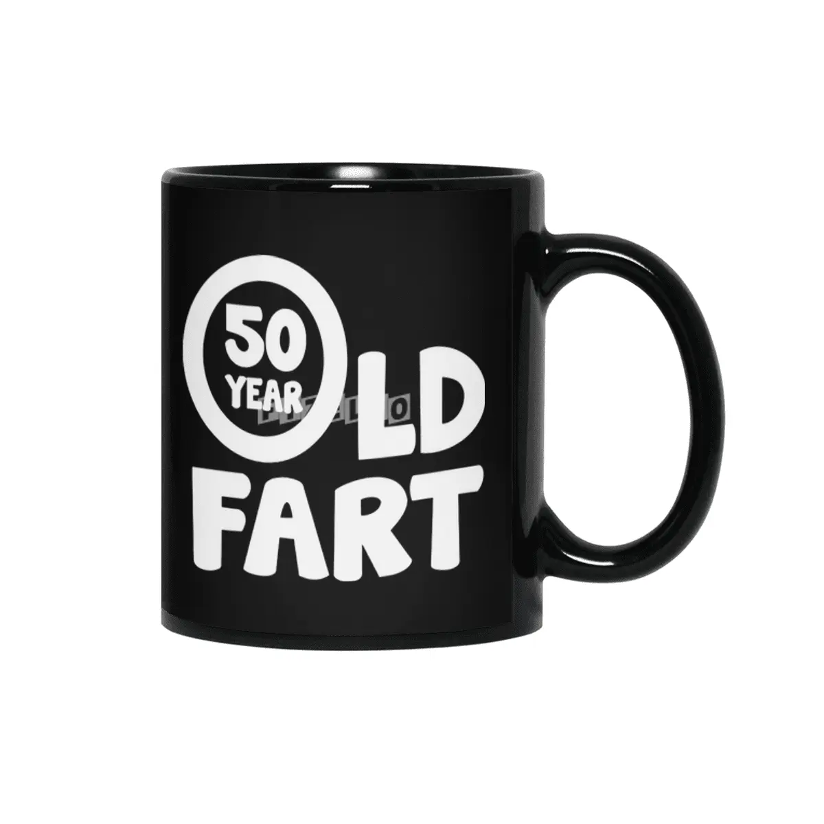 50 Year Old Fart Funny Siyah Kupa