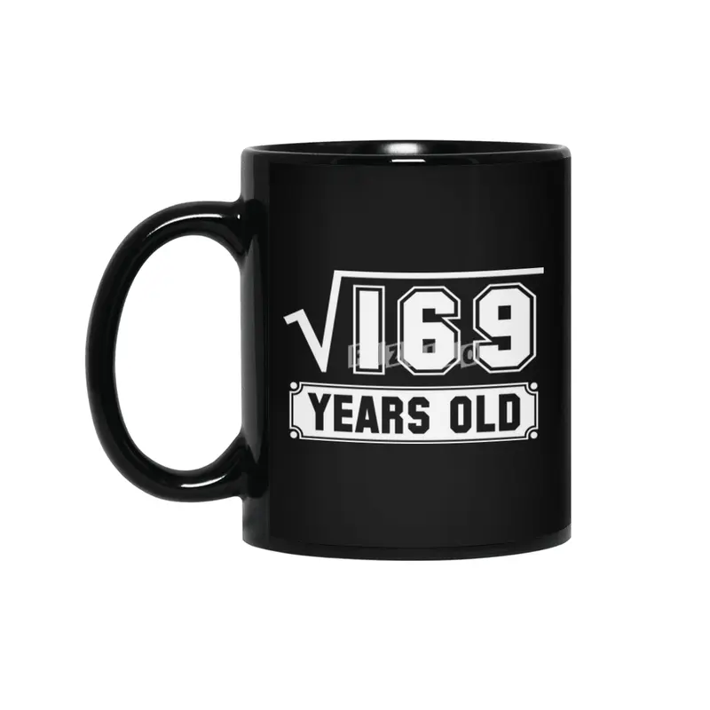 13th Birthday Gift Square Root of 169 13 Year Old Math Bday Present Siyah Kupa