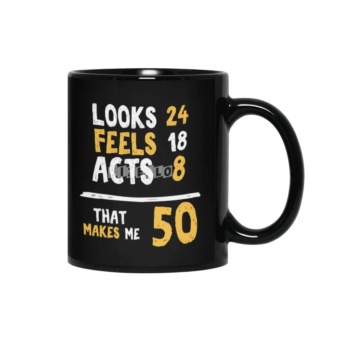50 Years Old Birthday Gift 50 Year Old Present Siyah Kupa