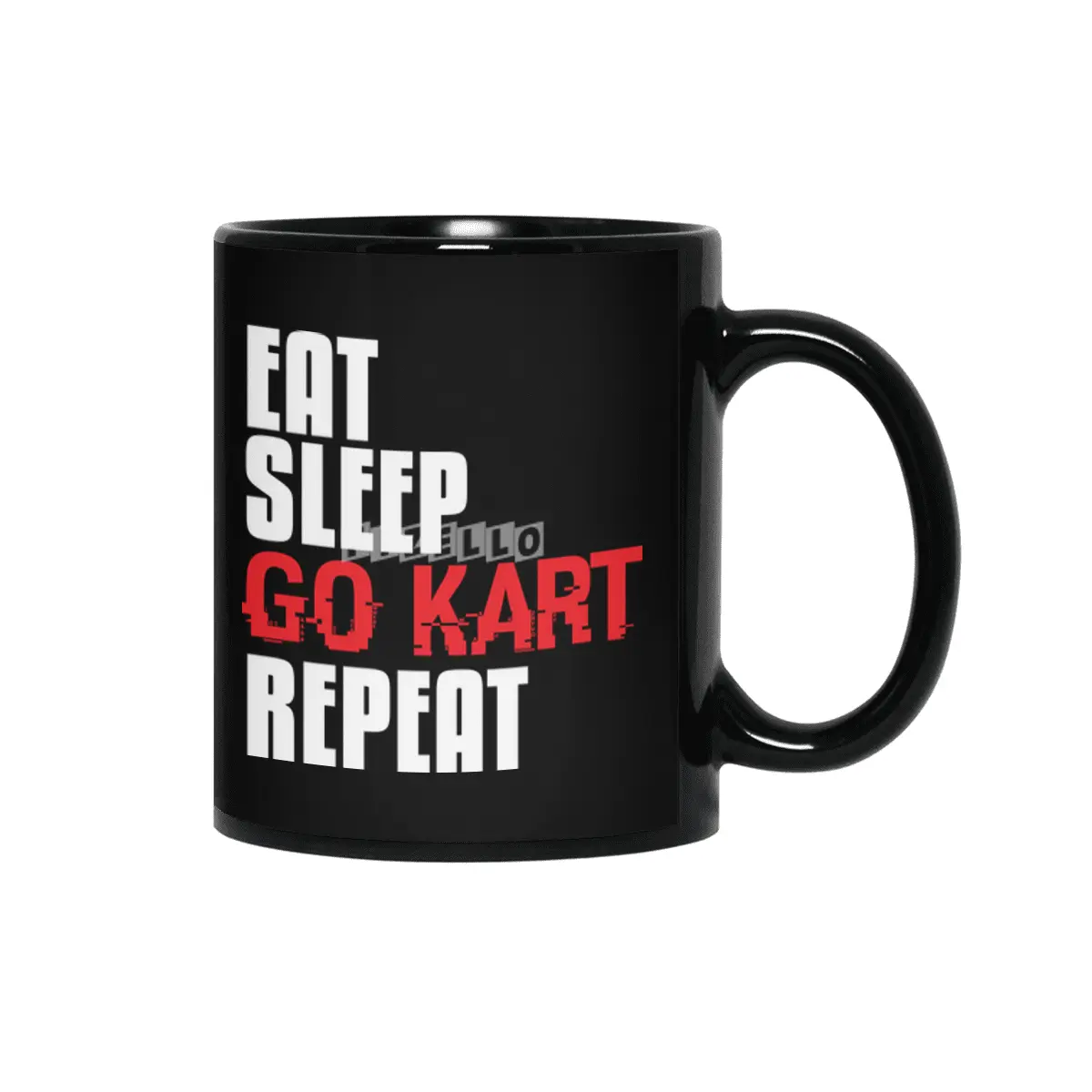 Go Kart Gift Eat Sleep Go Kart Repeat Fun Kart Racing Siyah Kupa