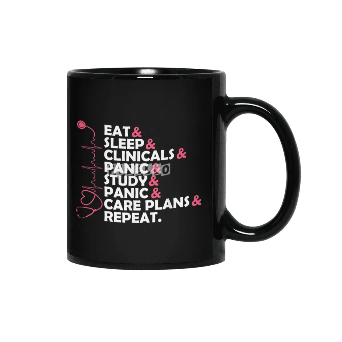 Funny Quote Nurse Day Nursing Students Eat Sleep Gift Tshirt T-Shirt Siyah Kupa