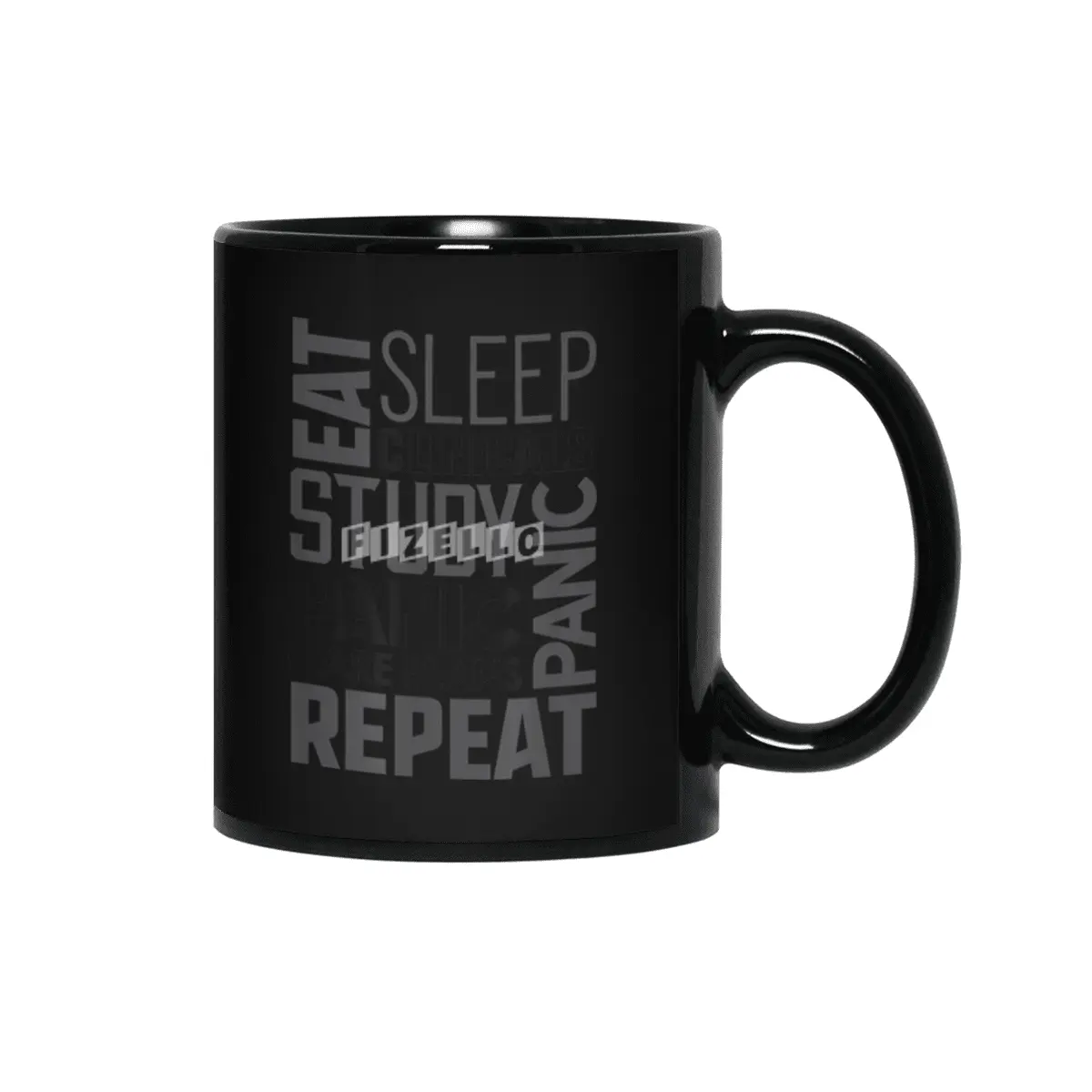 Funny School Nurse Shirts Eat Sleep Repeat Nursing Students Siyah Kupa