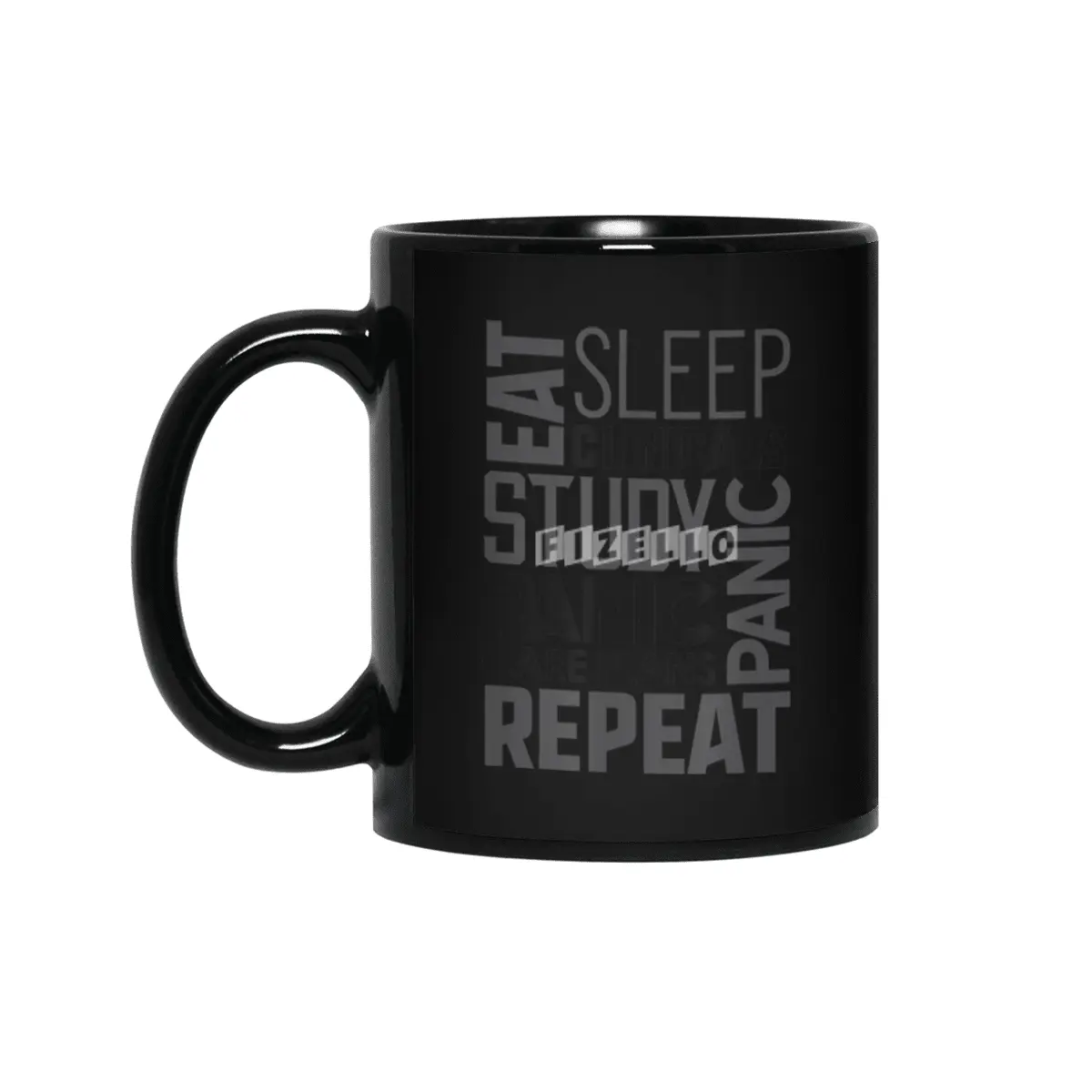 Funny School Nurse Shirts Eat Sleep Repeat Nursing Students Siyah Kupa