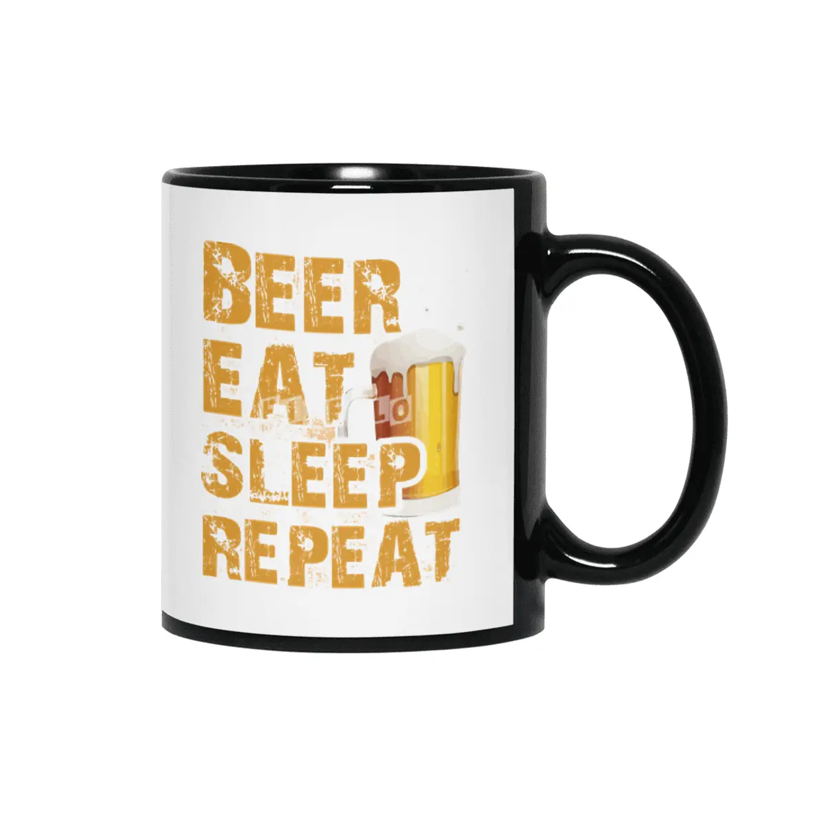 Beer Eat Sleep Repeat Siyah Kupa