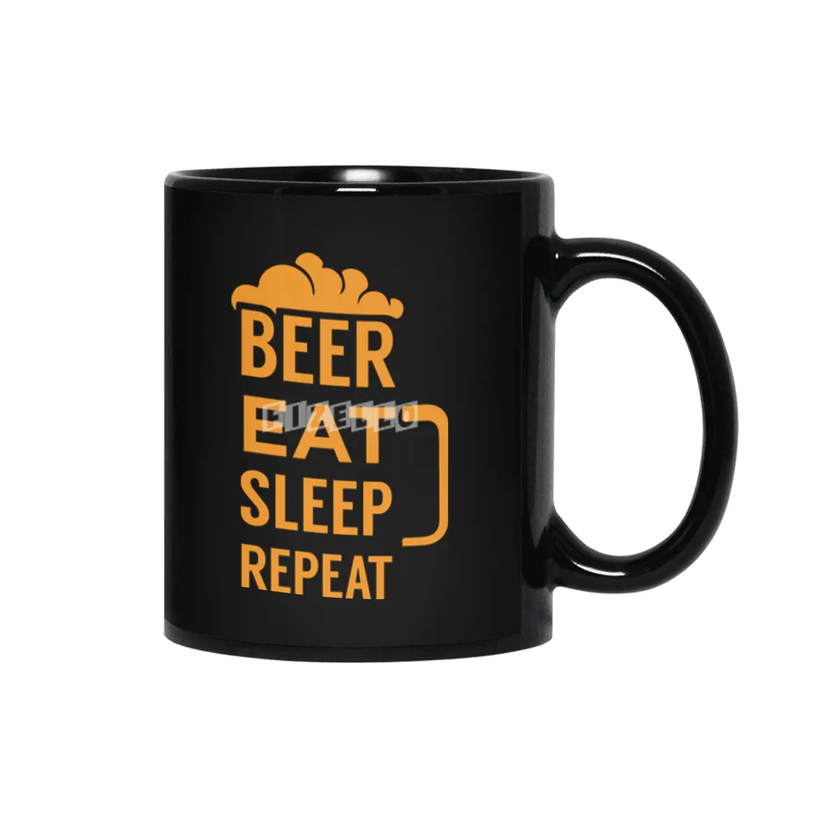 Beer eat sleep repeat Siyah Kupa