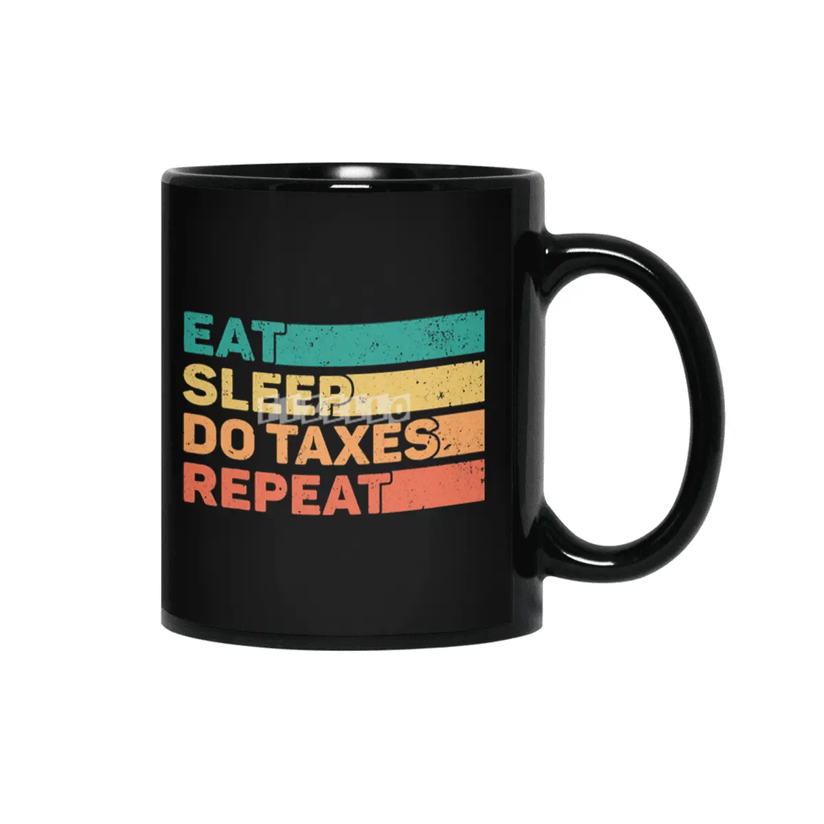 Tax Day Eat Sleep Repeat CPA Accountant Tax Season Siyah Kupa