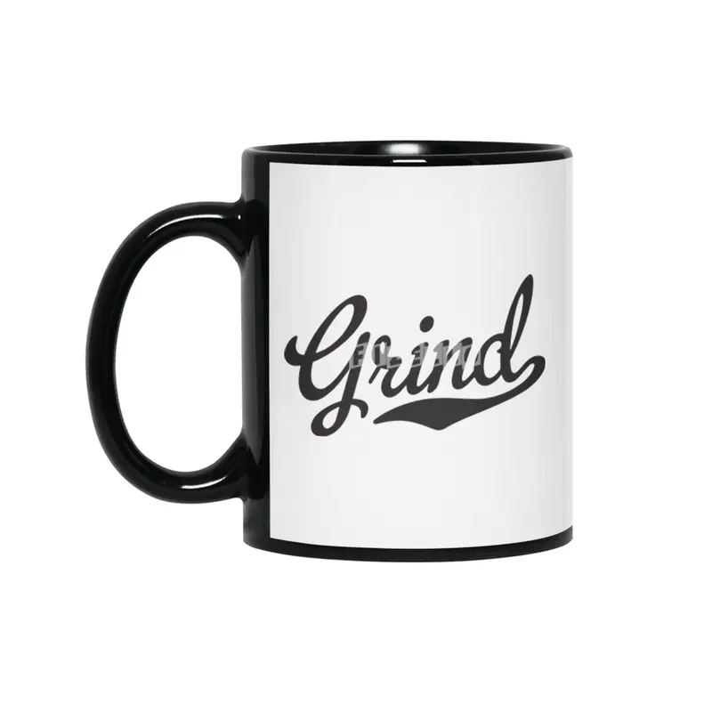 Grind Script Tail Hustle Work Hard Practice Hustle  Siyah Kupa