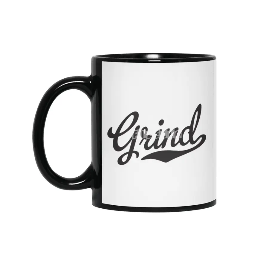 Grind Script Tail Hustle Work Hard Practice Hustle  Siyah Kupa