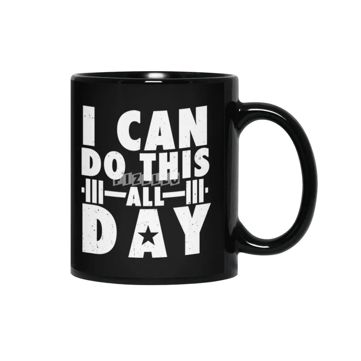 All day Workout Training Gym Fitness Motivational Siyah Kupa
