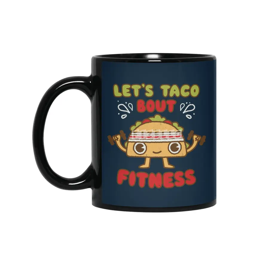 Let's Taco Bout Fitness - Fitness and Exercise Lover Siyah Kupa