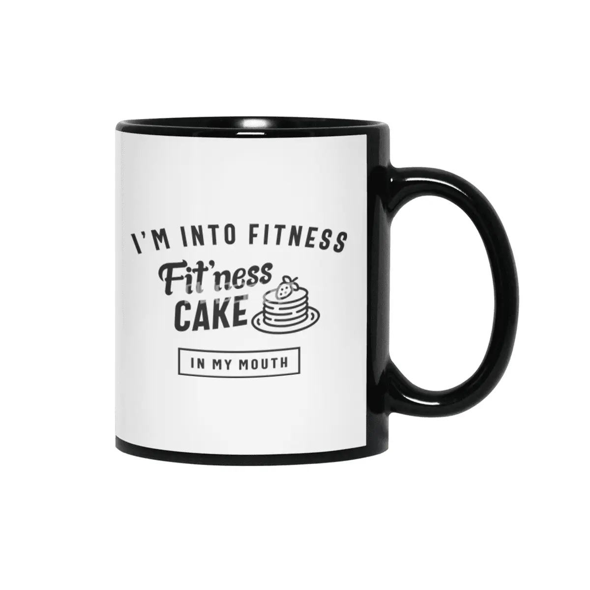 I'm Into Fitness Fit'ness Cake In My Mouth Siyah Kupa