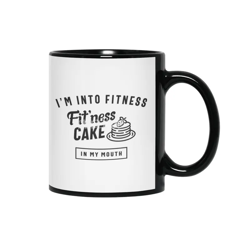 I'm Into Fitness Fit'ness Cake In My Mouth Siyah Kupa