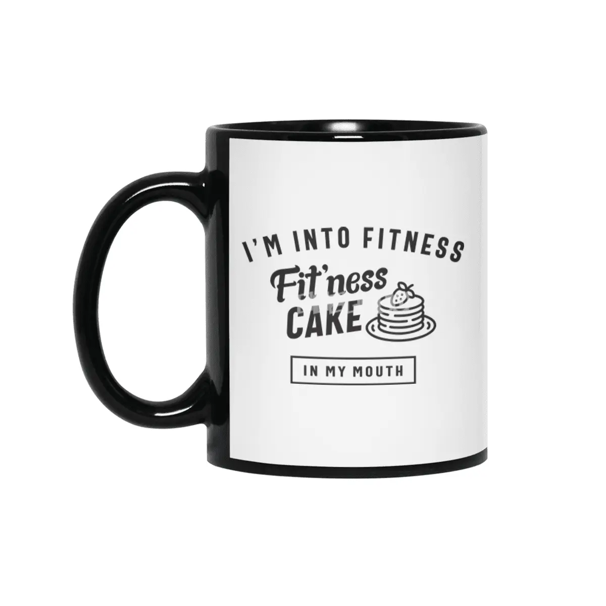 I'm Into Fitness Fit'ness Cake In My Mouth Siyah Kupa