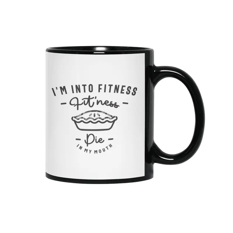 I'm Into Fitness Fit'ness Pie In My Mouth Siyah Kupa