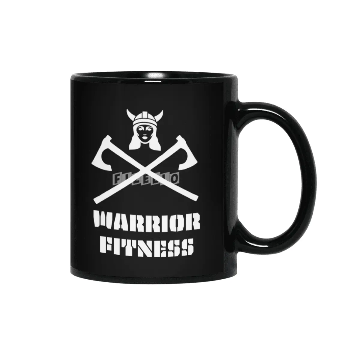 Warrior Fitness Women's Dark Shirt Design Siyah Kupa