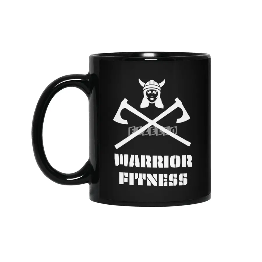 Warrior Fitness Women's Dark Shirt Design Siyah Kupa