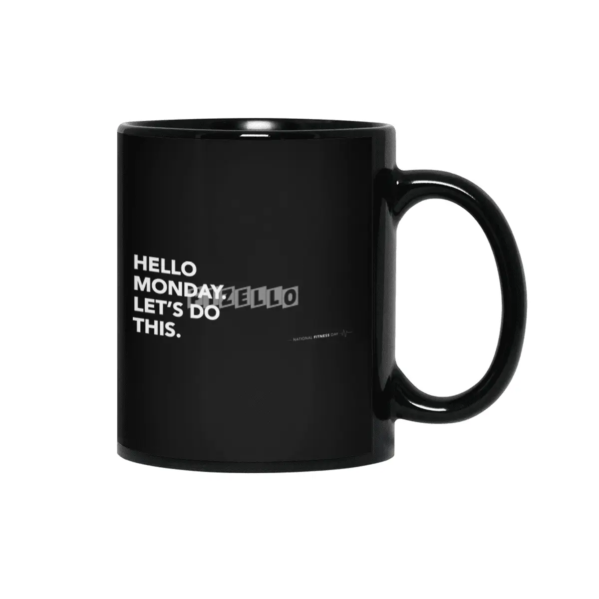 National Fitness Day Mug Siyah Kupa