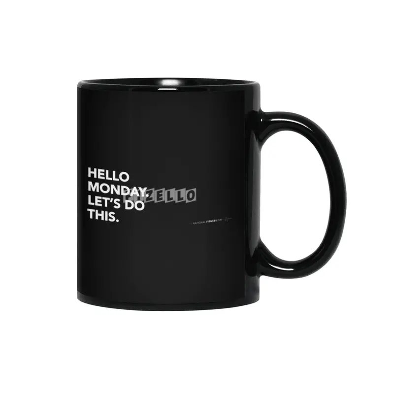 National Fitness Day Mug Siyah Kupa