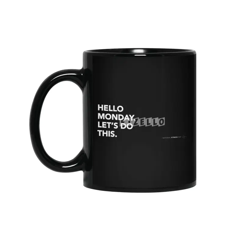 National Fitness Day Mug Siyah Kupa