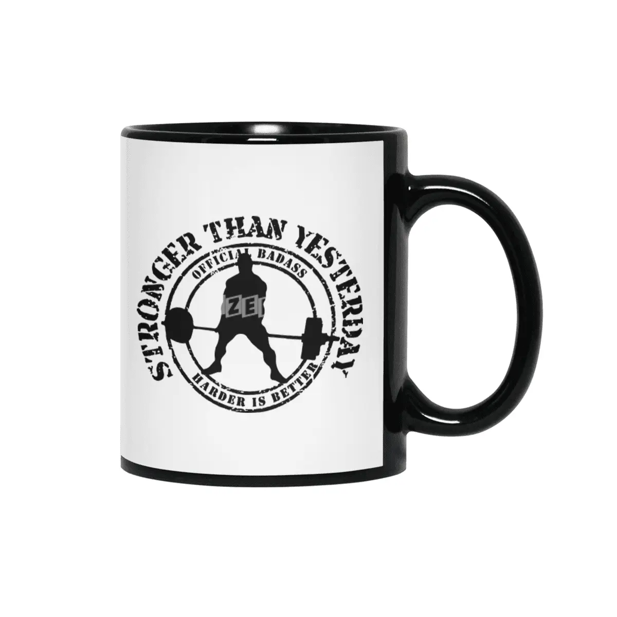 Stronger Than Yesterday Crossfit Kettlebell Fitness Ideal Gift gym crossfit lifting Siyah Kupa