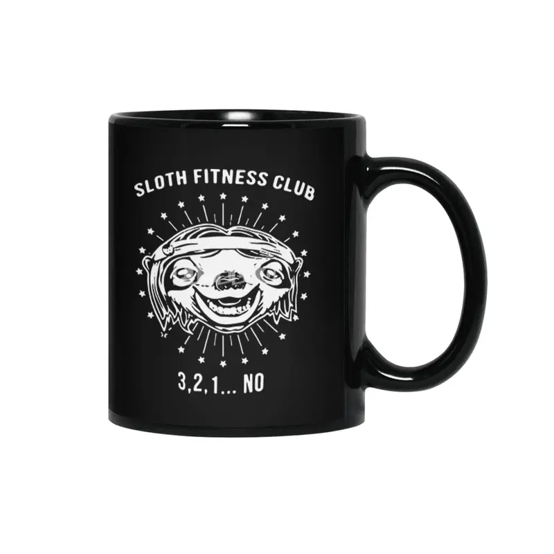 sloth fitness clup crossfit Siyah Kupa