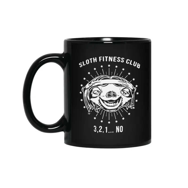 sloth fitness clup crossfit Siyah Kupa