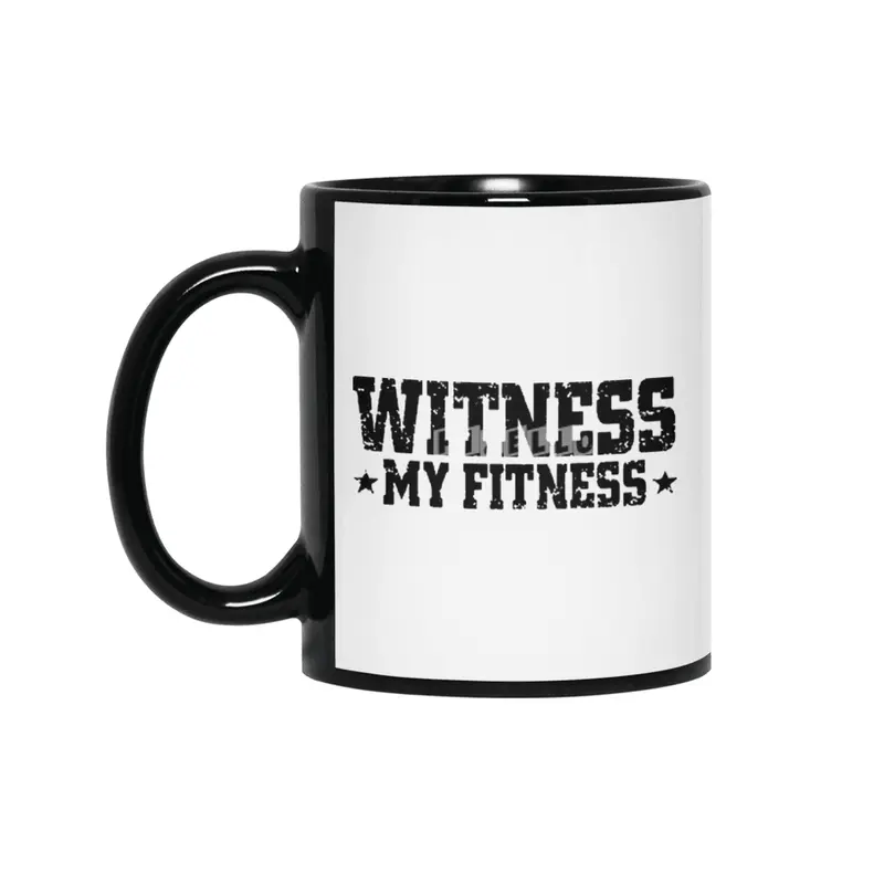 Witness My Fitness Workout Fit Running CrossFit Gym Motivation gym crossfit lifting Siyah Kupa