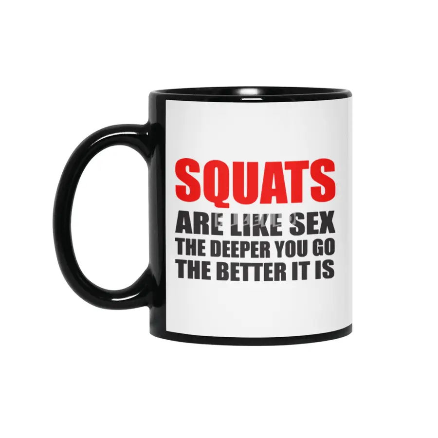 Squats Sex Health Fitness Gym Crossfit Siyah Kupa