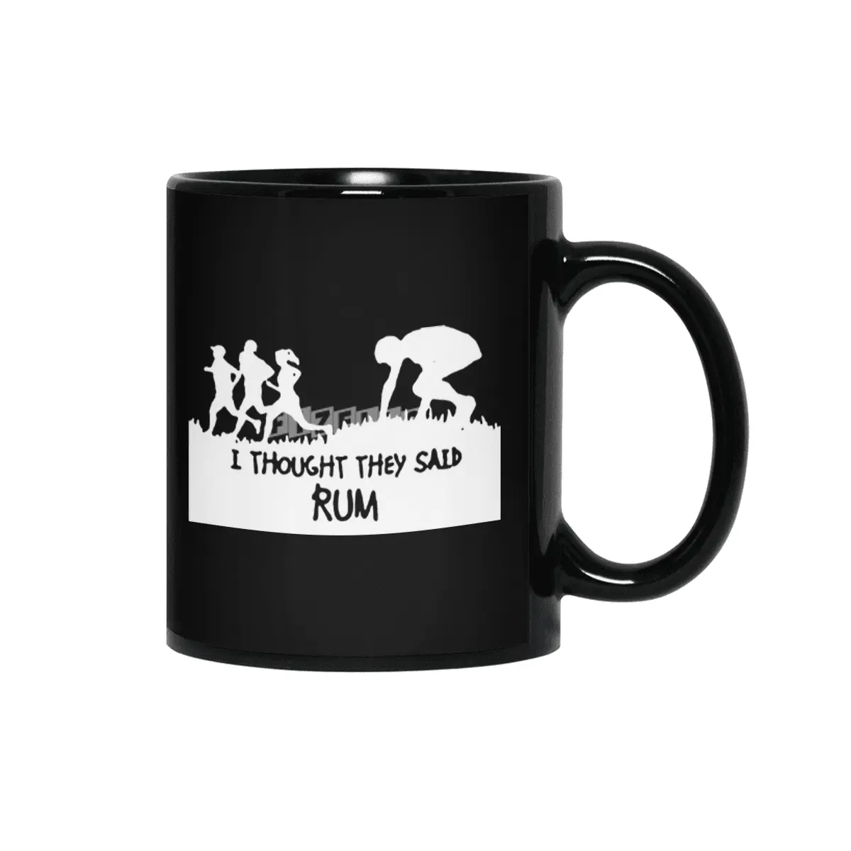 I Thought They Said Rum Mens Running Funny Slogan Runner Fitness Gift running Siyah Kupa