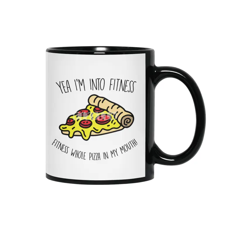 Pink Stars: Yea I'm into Fitness Fitness whole pizza in my mouth! Siyah Kupa