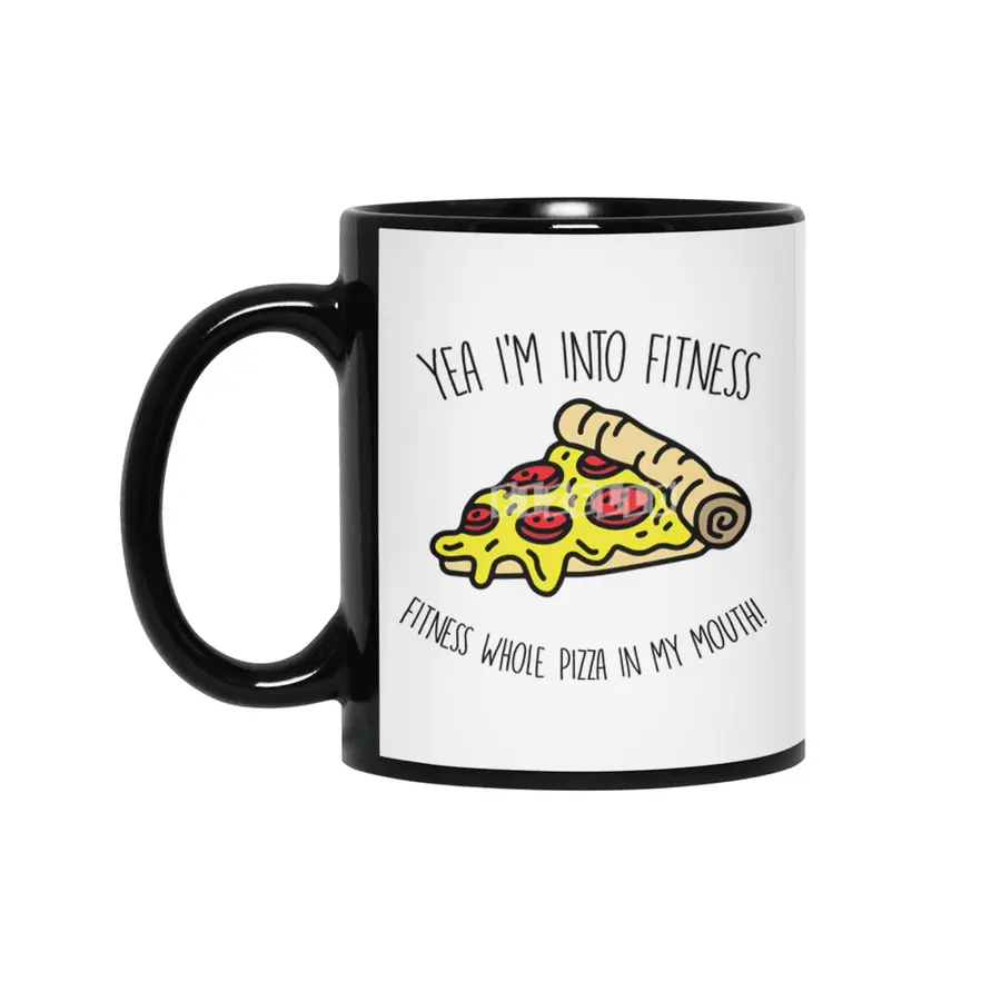 Pink Stars: Yea I'm into Fitness Fitness whole pizza in my mouth! Siyah Kupa