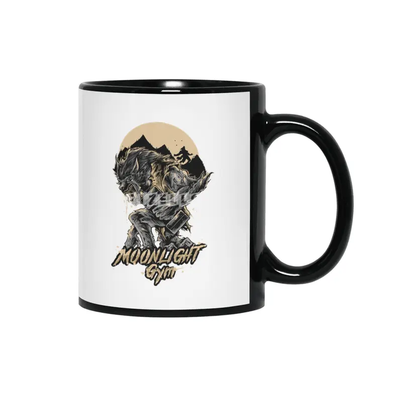 Moonlight Gym Werewolf - Gym Bodybuilding Fitness Design Siyah Kupa