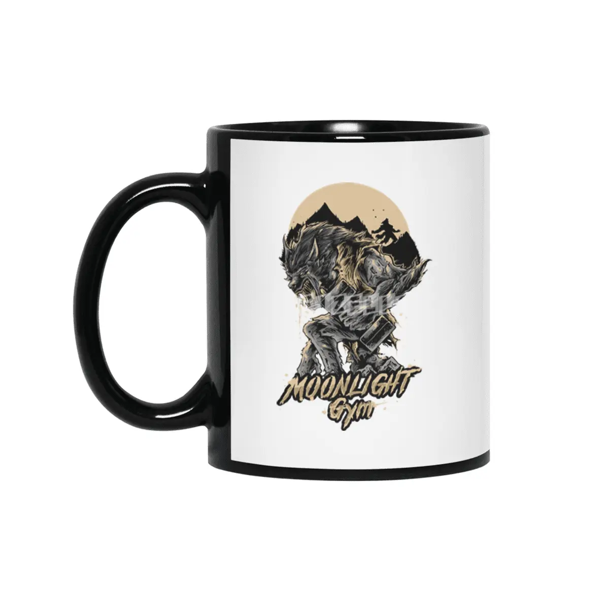 Moonlight Gym Werewolf - Gym Bodybuilding Fitness Design Siyah Kupa